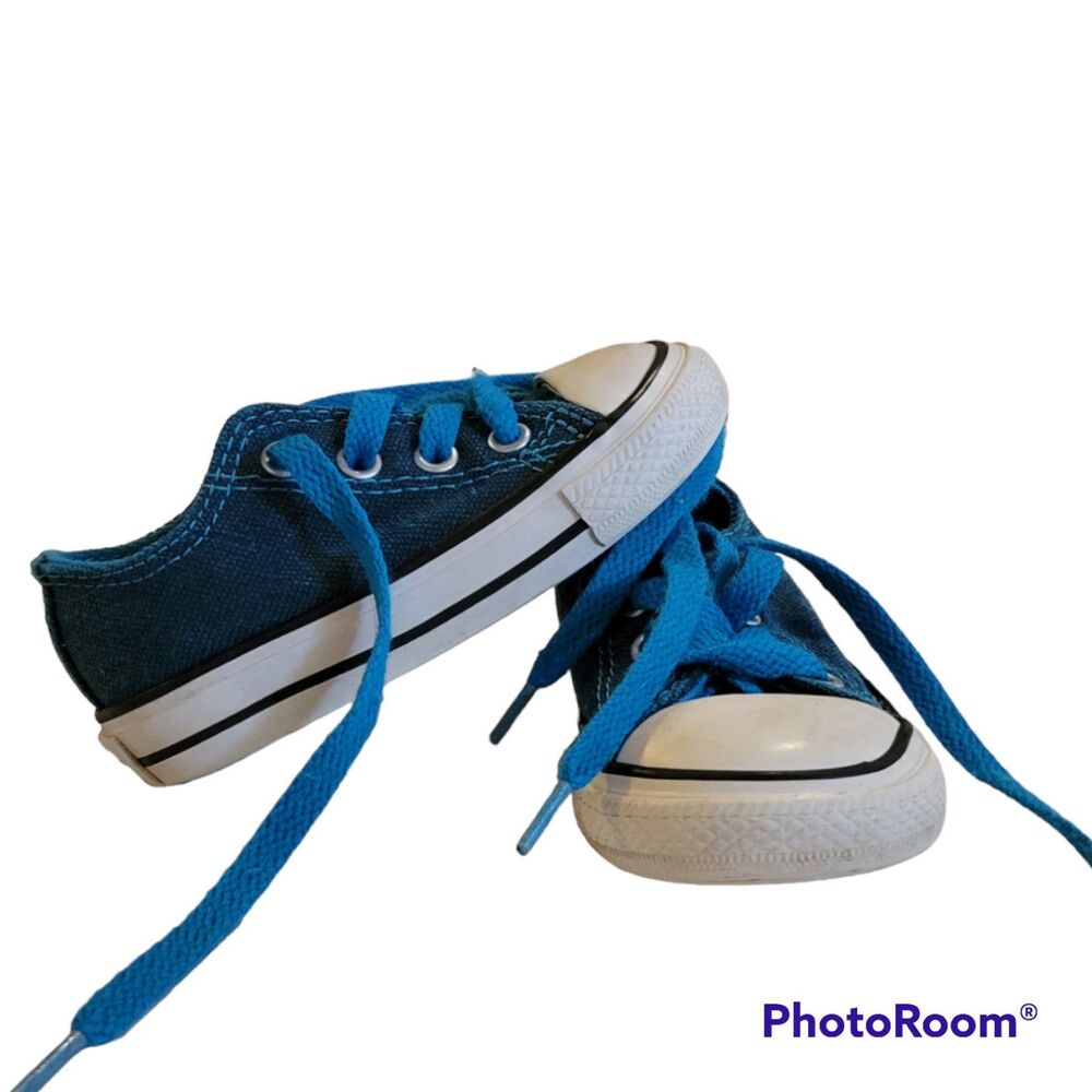 Blue Converse All Star shoes